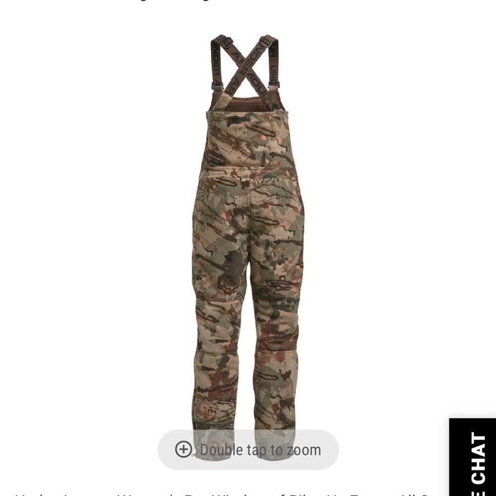 Under Armour Women's Rut Windproof Bibs, Ua Barren Camo/charcoal Size Me…